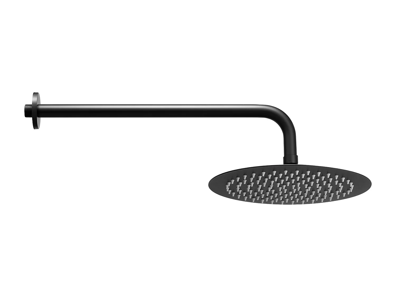 Colonne de Douche SucceBuy Kit de Douche, Système de Douche Pluie avec Pommeau Rond de 254 mm, Douchette à Main et Kit de Montage Mural, Finition Noir Mat