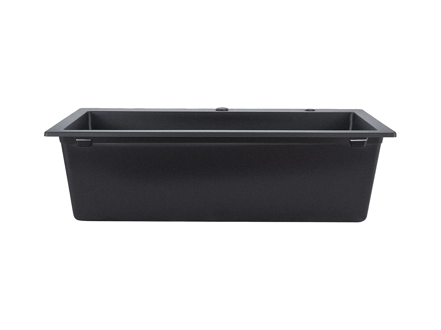 Évier de Cuisine SucceBuy Moderne en Granit de 83,8 cm, Évier à Poser à Large Cuve Simple, Bac à Laver Encastrable avec Accessoires Multiples