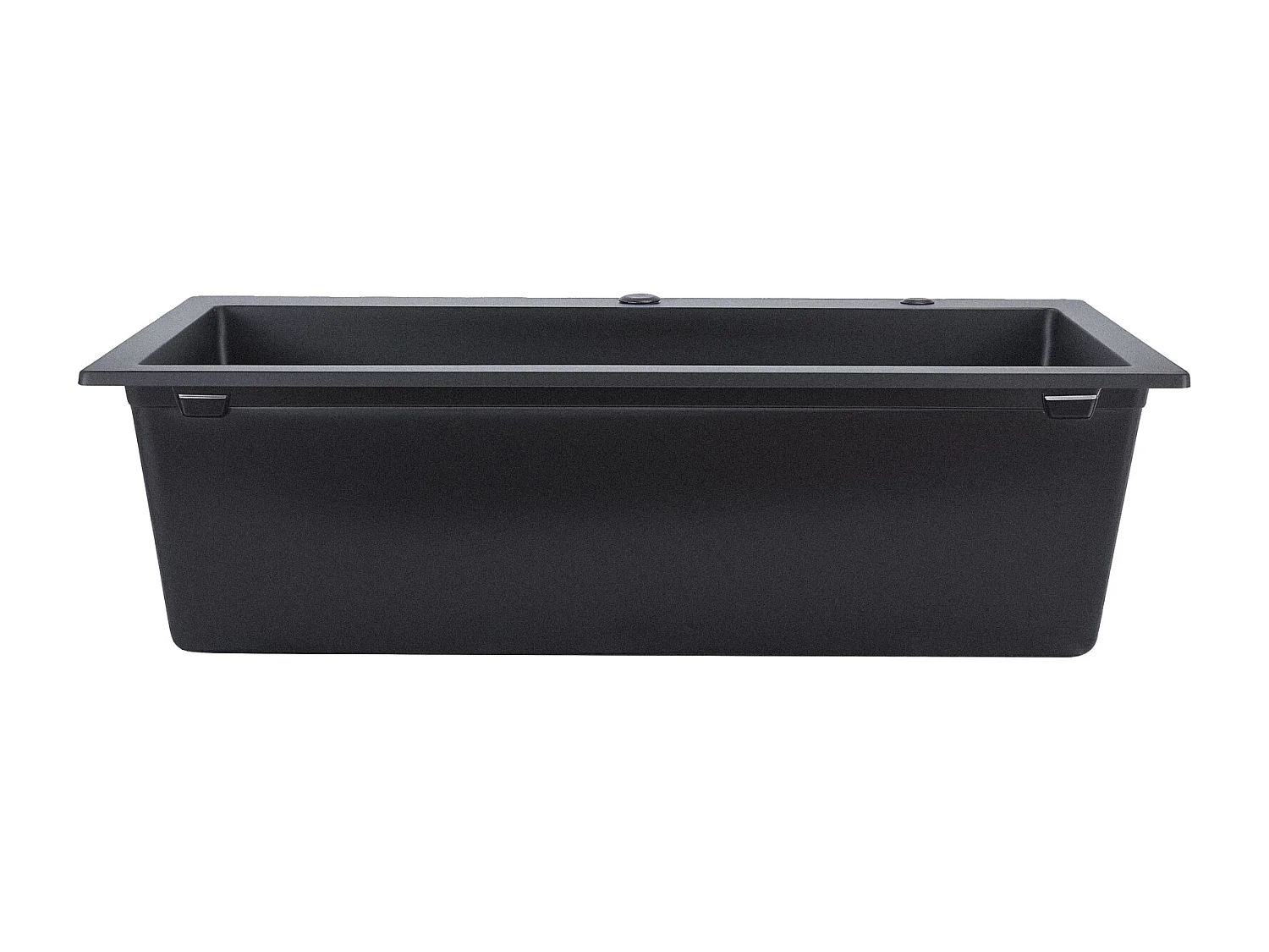 Évier de Cuisine SucceBuy Moderne en Granit de 83,8 cm, Évier à Poser à Large Cuve Simple, Bac à Laver Encastrable avec Accessoires Multiples