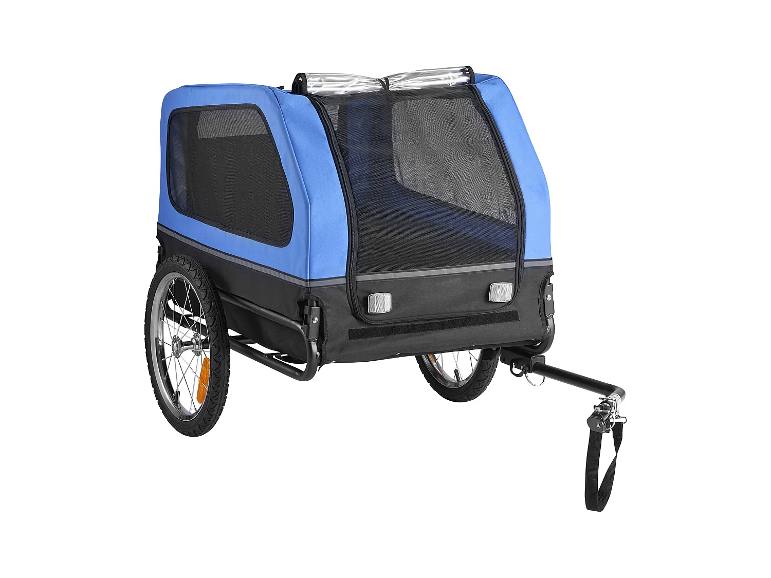 Remorque vélo SucceBuy pour Chien, Charge 40 kg, Porte Animaux de Compagnie de Vélos, Cadre Pliable Facile avec Roue à Dégagement Rapide, Réflecteur