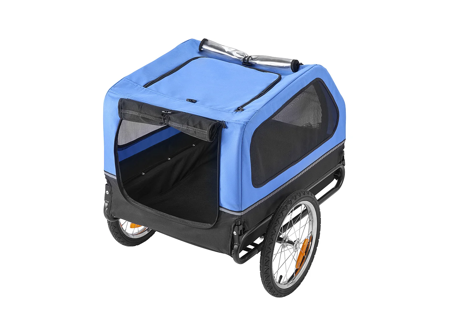 Remorque vélo SucceBuy pour Chien, Charge 40 kg, Porte Animaux de Compagnie de Vélos, Cadre Pliable Facile avec Roue à Dégagement Rapide, Réflecteur