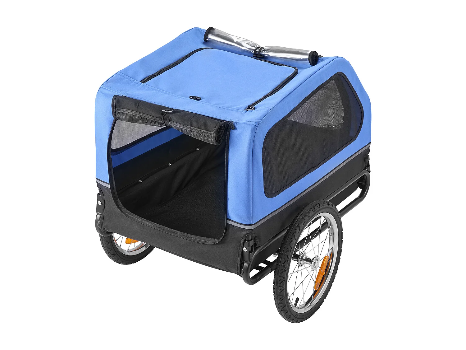 Remorque vélo SucceBuy pour Chien, Charge 40 kg, Porte Animaux de Compagnie de Vélos, Cadre Pliable Facile avec Roue à Dégagement Rapide, Réflecteur