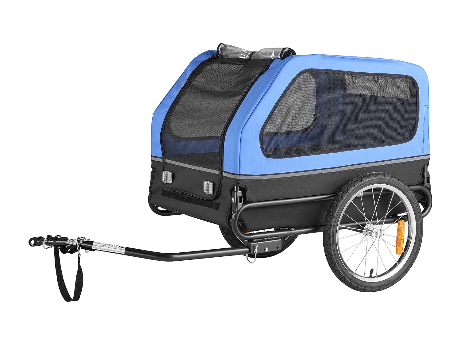 Remorque vélo SucceBuy pour Chien, Charge 40 kg, Porte Animaux de Compagnie de Vélos, Cadre Pliable Facile avec Roue à Dégagement Rapide, Réflecteur