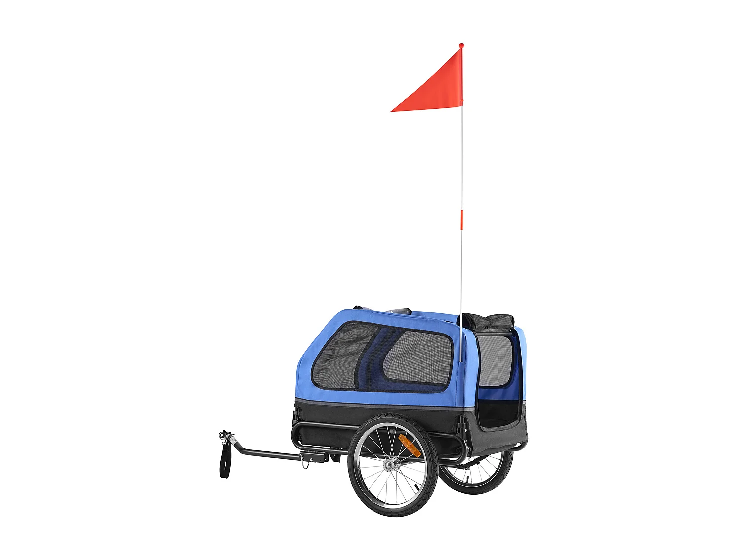 Remorque vélo SucceBuy pour Chien, Charge 40 kg, Porte Animaux de Compagnie de Vélos, Cadre Pliable Facile avec Roue à Dégagement Rapide, Réflecteur