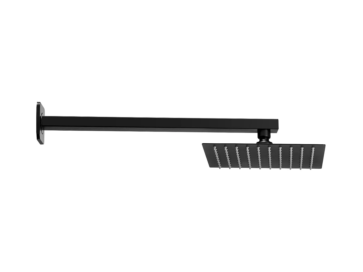 Colonne de Douche SucceBuy Kit de Douche, Système de Douche avec Pommeau Carré de 203 mm, Douchette à Main et Kit de Garniture, Montage Mural, Finition Noir Mat