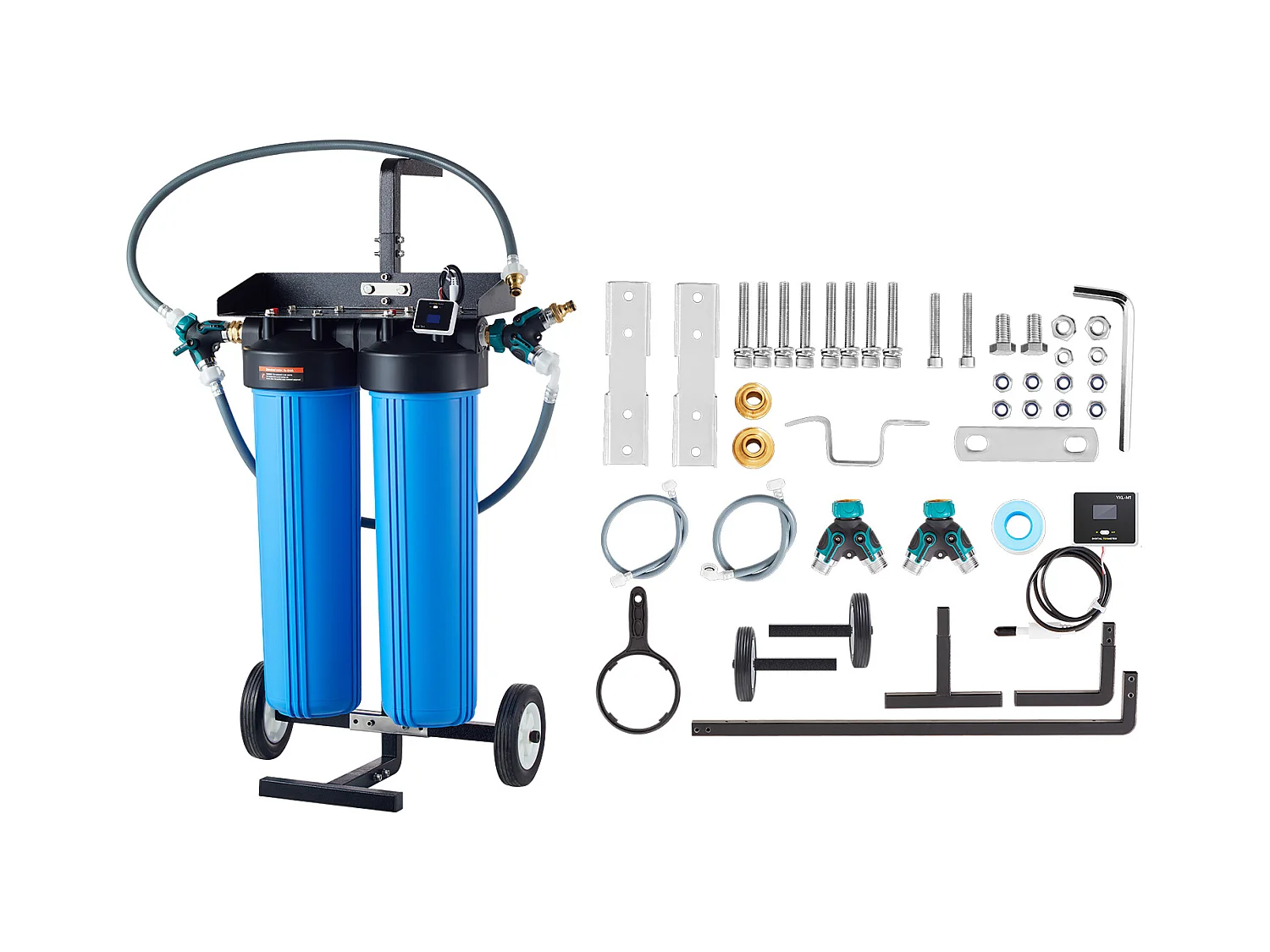 Water Ontmineralisator SucceBuy voor Vlekvrije Auto wassen, Gedemineraliseerd Water Systeem met Ingebouwde TDS Meter, Vlekwerend Filter, voor Voertuigen