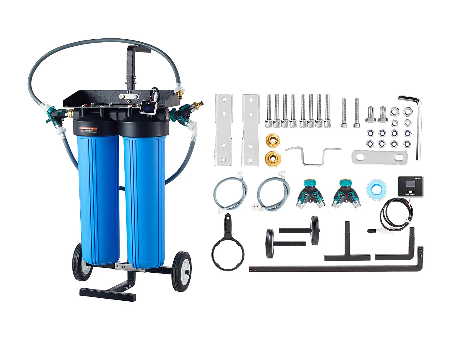 Déminéralisateur d'Eau SucceBuy pour Lavage de Voiture sans Tache, Système d'Eau Déionisée avec Compteur TDS Intégré, Filtre Anti-taches, pour Véhicules