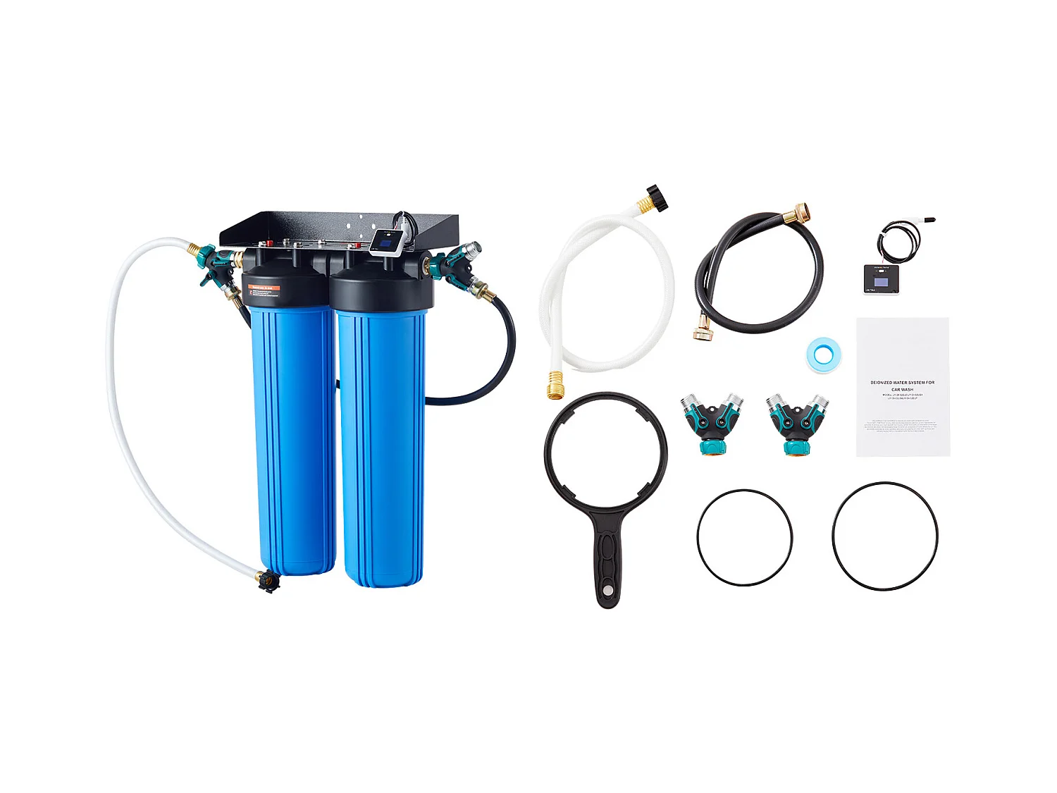 Ontmineralisator SucceBuy voor Vlekvrije Auto wassen, Gedemineraliseerd Water Systeem met Ingebouwde TDS Meter, Vlekwerend Filter met Dubbele Uitvoermodus