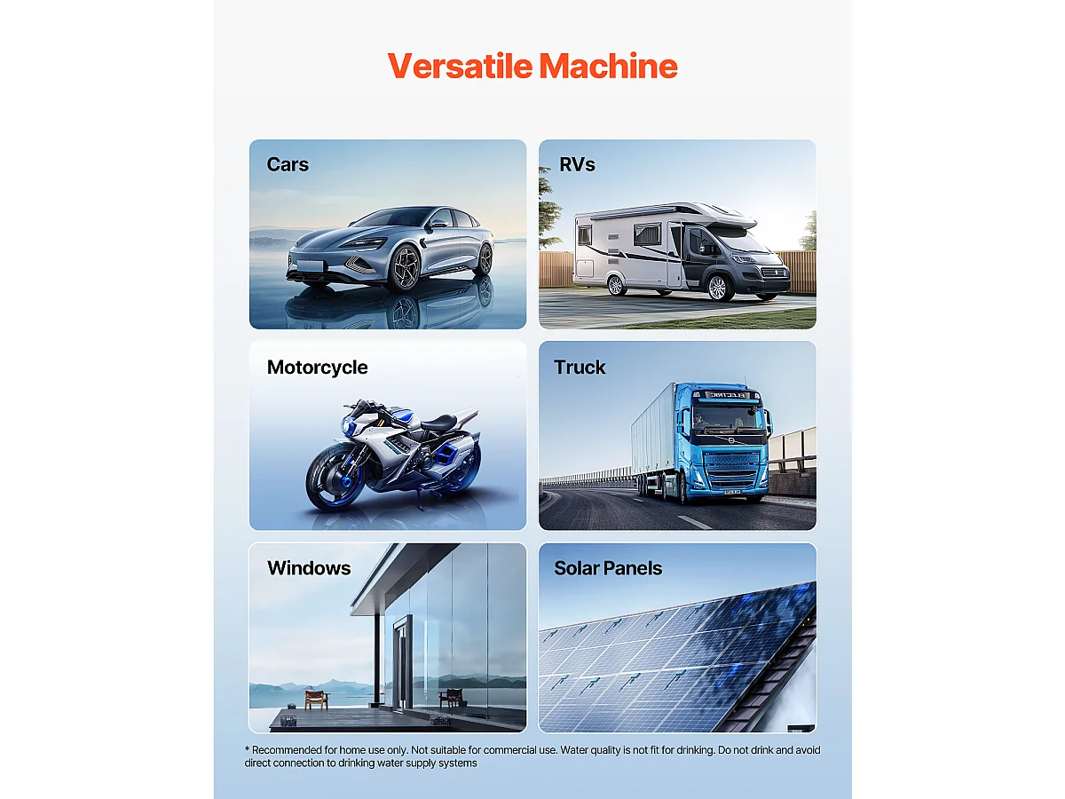 Déminéralisateur SucceBuy pour Lavage de Voiture sans Tache, Système d'Eau Déionisée avec Compteur TDS Intégré, Filtre Anti-taches avec Double Mode de Sortie