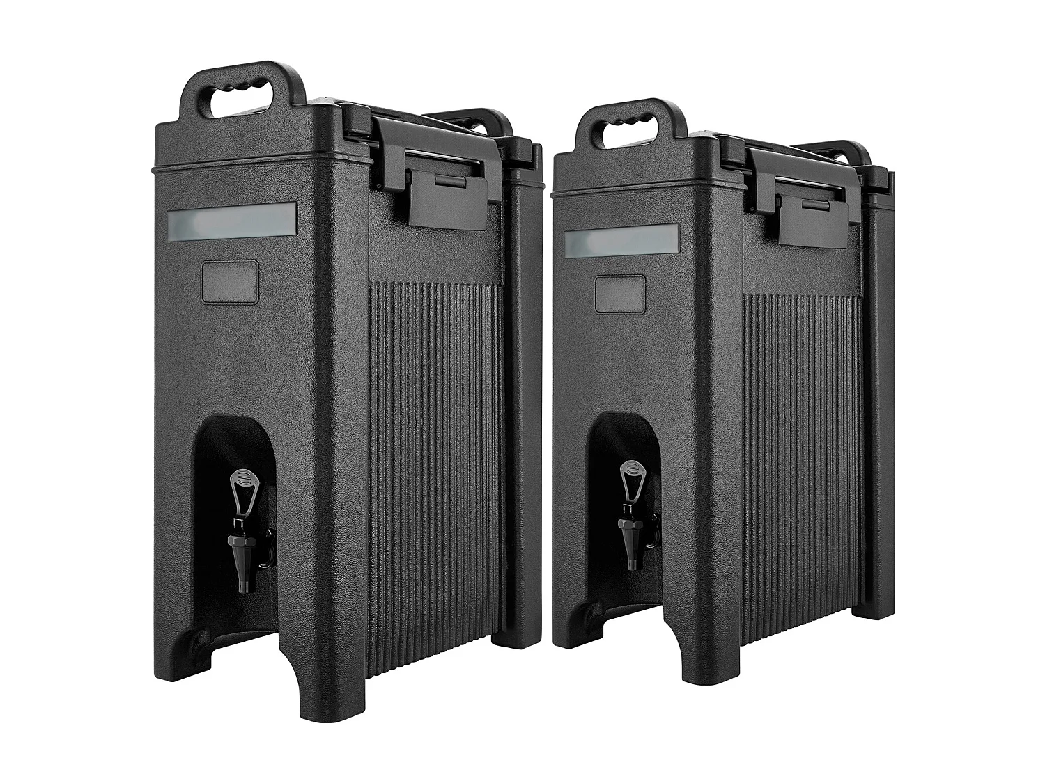 Isolierter Getränkespender SucceBuy 2x19 L, Nicht-Elektrischer Warm- und Kaltwasserbrunnen mit Hahn und Griff, Isolierbehälter