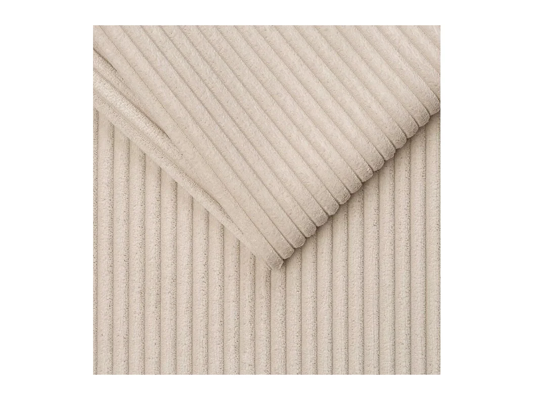 Canapé d'angle avec fonction couchage et coffre de lit, Canapé forme L, Canapé forme L tissu Gabon Zoom Crème Droite