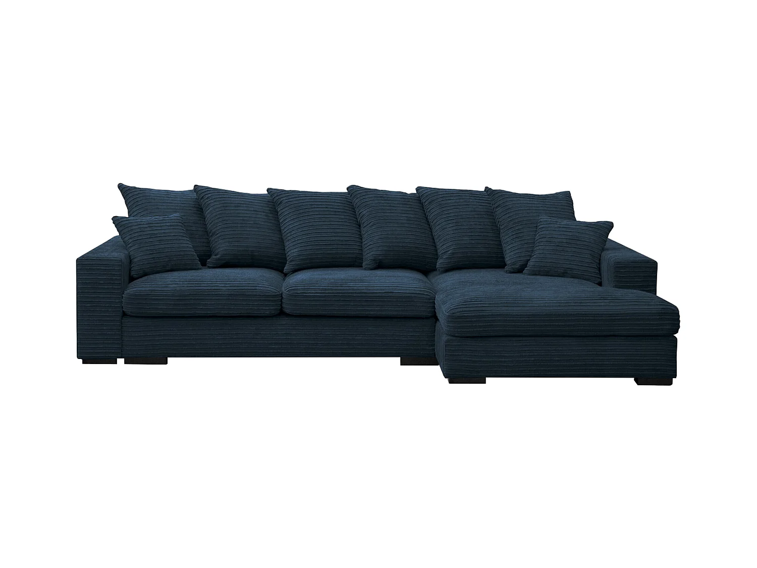 Canapé d'angle avec fonction couchage et coffre de lit, Canapé forme L, Canapé forme L tissu Gabon Zoom Bleu Droite