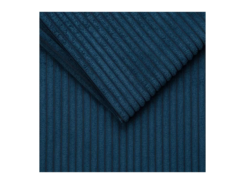 Canapé d'angle avec fonction couchage et coffre de lit, Canapé forme L, Canapé forme L tissu Gabon Zoom Bleu Droite