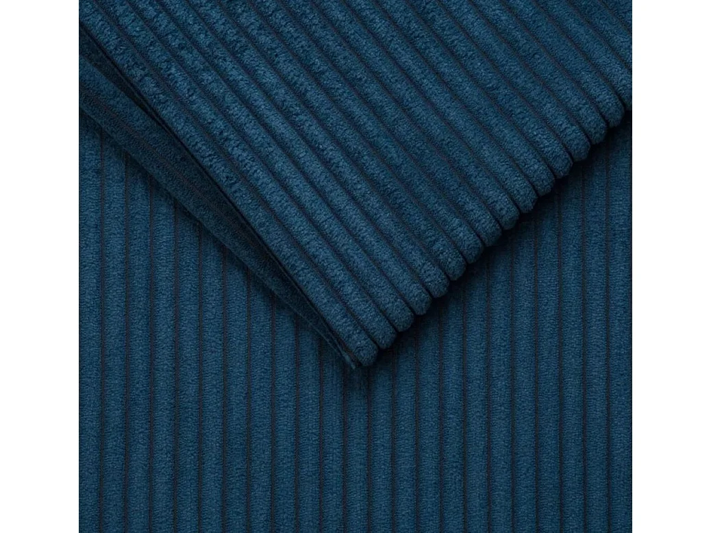 Canapé d'angle avec fonction couchage et coffre de lit, Canapé forme L, Canapé forme L tissu Gabon Zoom Bleu Droite