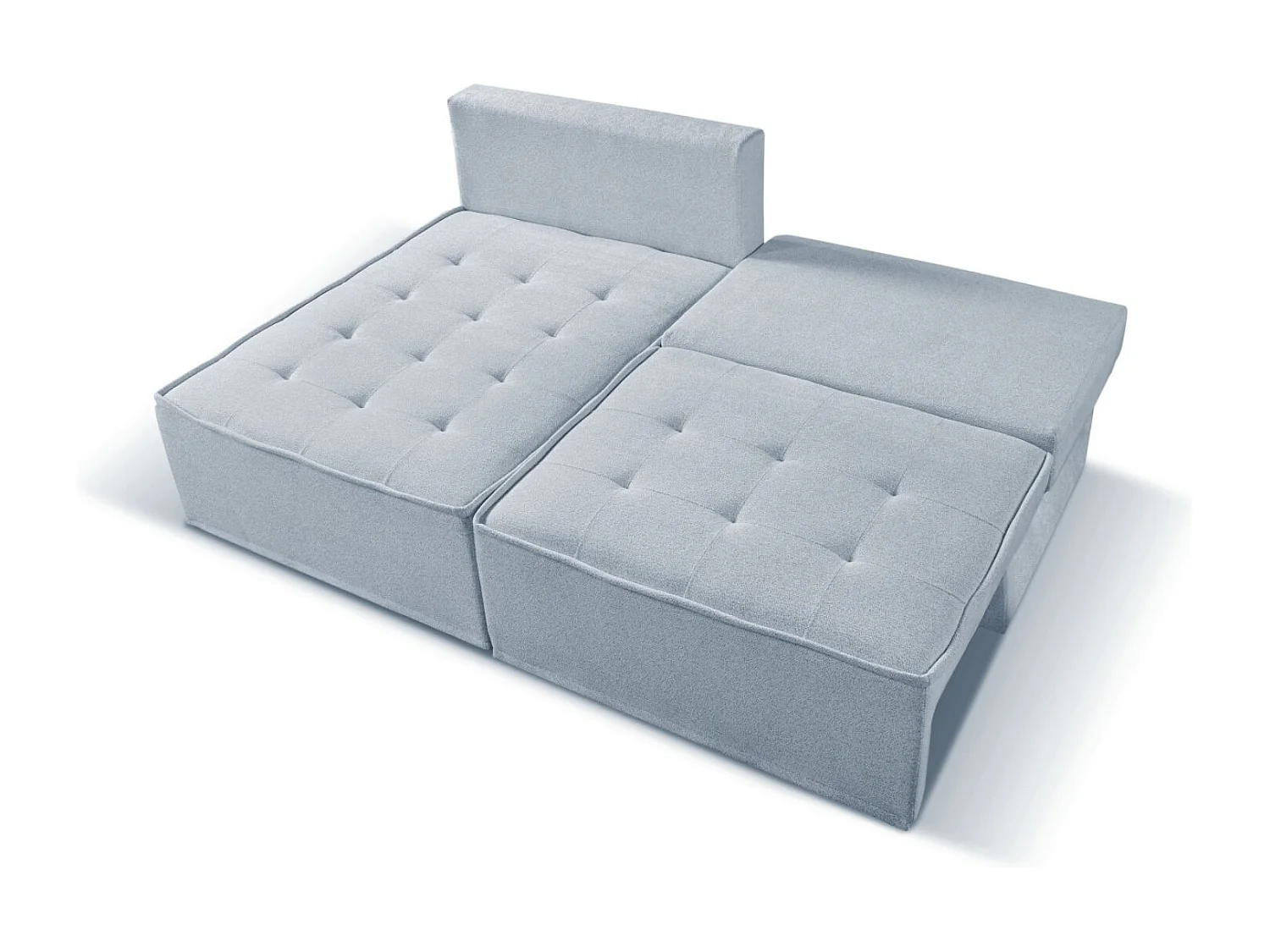 Canapé d'angle Bohoo Mini avec fonction couchage, tissu Raven, gris clair, gauche