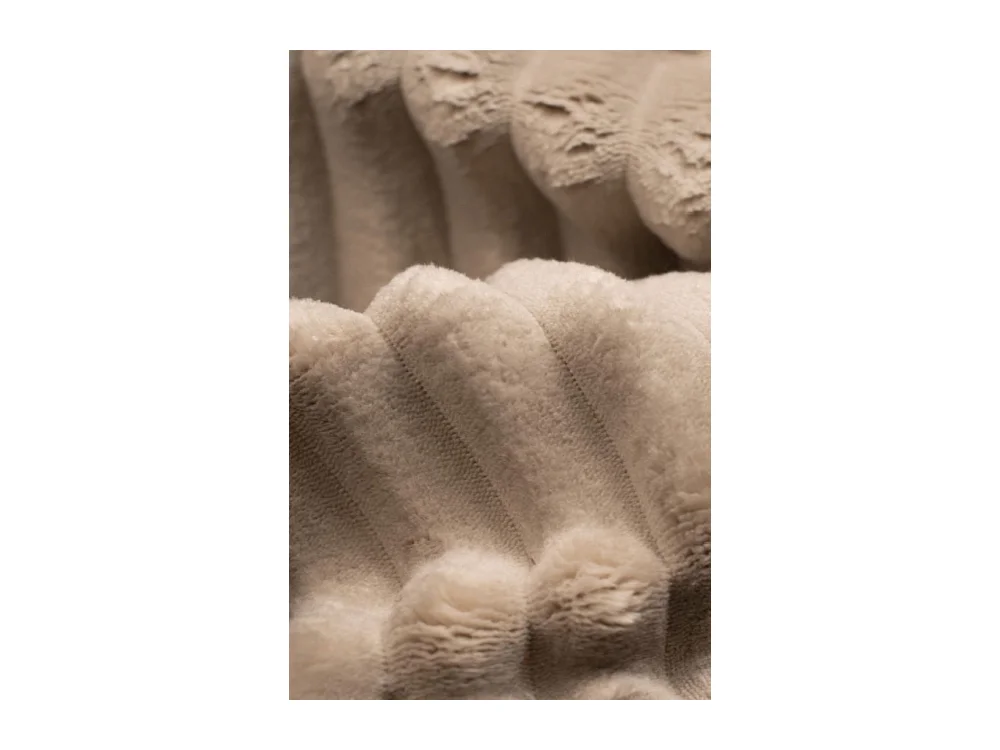 L-förmiges Bohoo-Ecksofa mit Schlaffunktion, Stoff Velo, Beige, Rechts