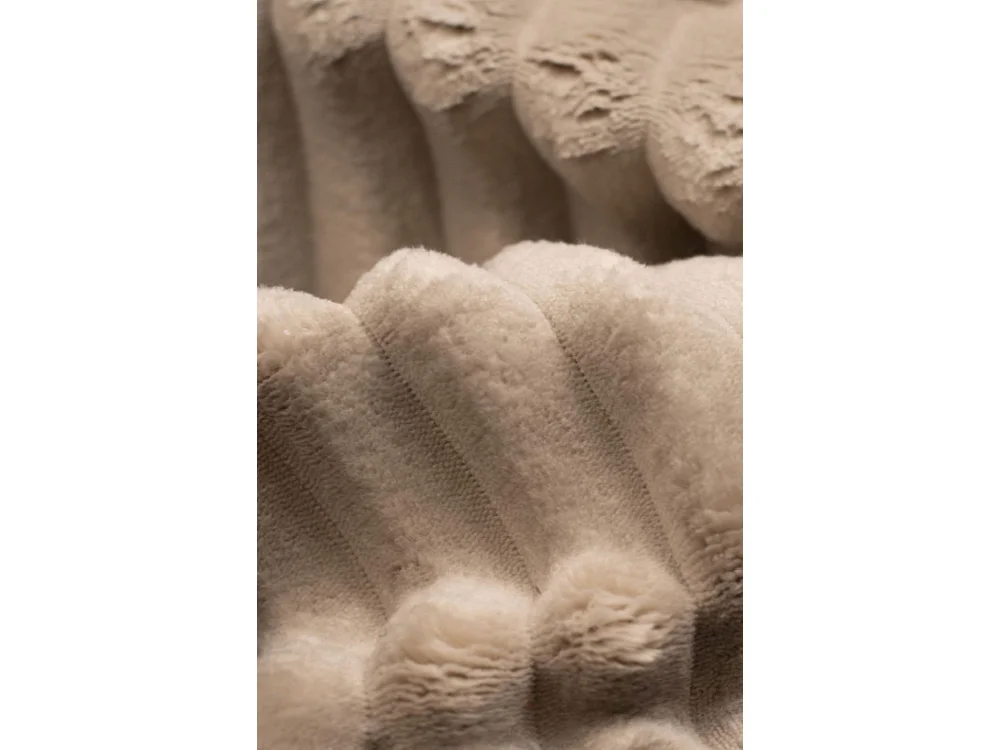 L-förmiges Bohoo-Ecksofa mit Schlaffunktion, Stoff Velo, Beige, Rechts