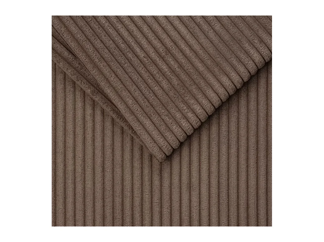 Canapé d'angle avec fonction couchage et coffre de lit, Canapé forme L, Canapé forme L tissu Gabon Zoom Marron Gauche