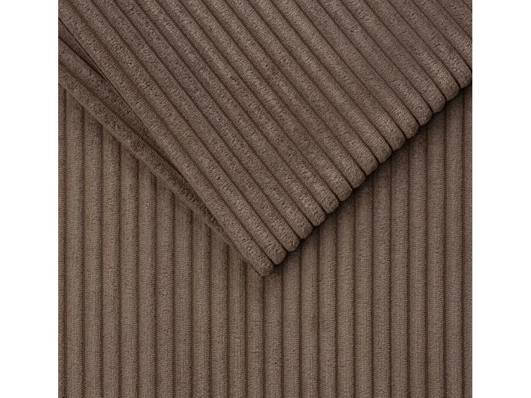 Canapé d'angle avec fonction couchage et coffre de lit, Canapé forme L, Canapé forme L tissu Gabon Zoom Marron Gauche