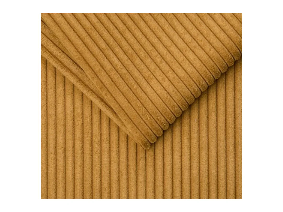 Canapé d'angle avec fonction couchage et coffre de lit, Canapé forme L, Canapé forme L tissu Gabon Zoom Jaune Droite