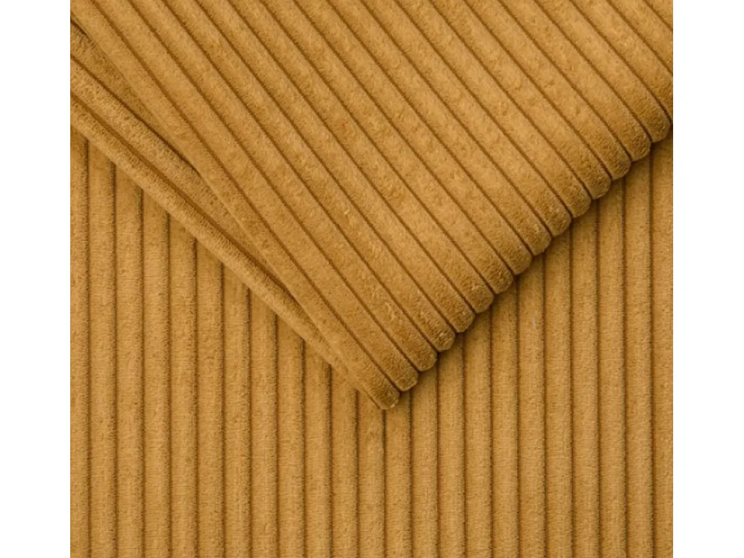 Canapé d'angle avec fonction couchage et coffre de lit, Canapé forme L, Canapé forme L tissu Gabon Zoom Jaune Droite