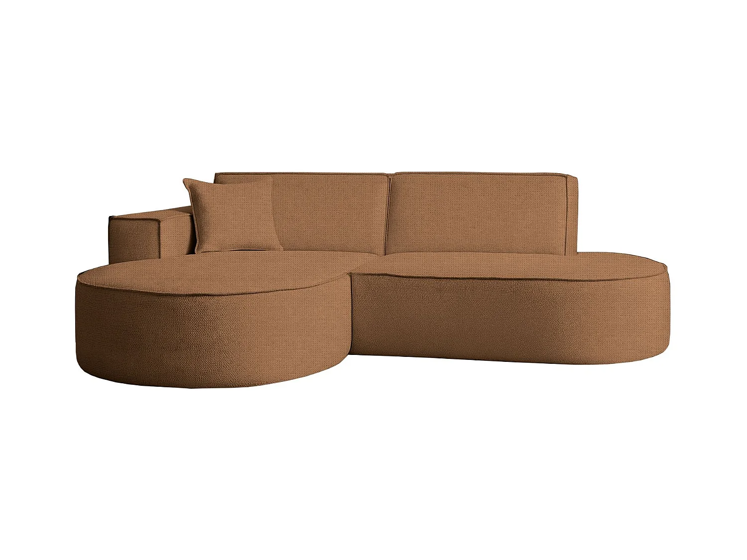 Canapé d'angle Modena Studio tissu Artico, Rouille Gauche