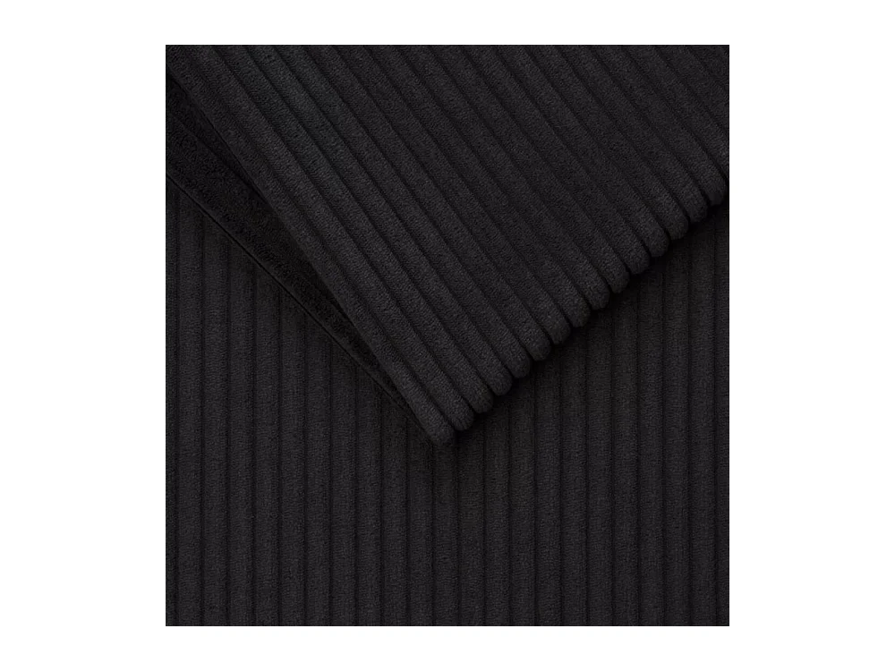 Canapé d'angle avec fonction couchage et coffre de lit, Canapé forme L, Canapé forme L tissu Gabon Zoom Noir Gauche