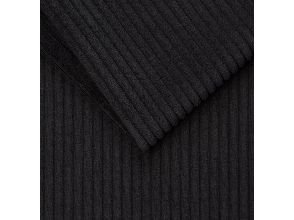 Canapé d'angle avec fonction couchage et coffre de lit, Canapé forme L, Canapé forme L tissu Gabon Zoom Noir Gauche