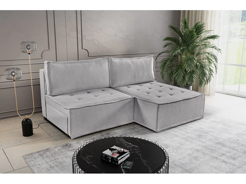 Ecksofa Bohoo Mini mit Schlaffunktion, Stoff Raven, Dunkelbeige, Rechts