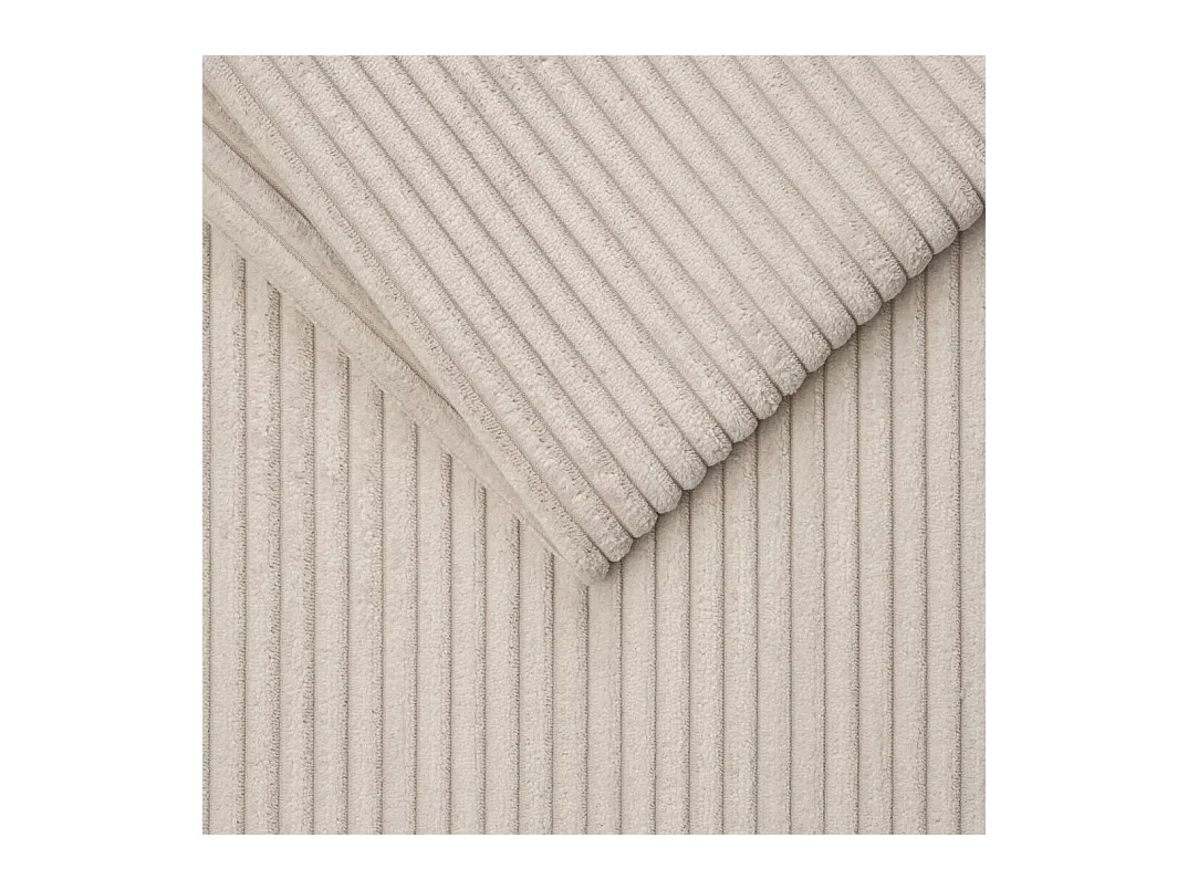 Canapé d'angle avec fonction couchage et coffre de lit, Canapé forme L, Canapé forme L tissu Gabon Zoom Perle Droite