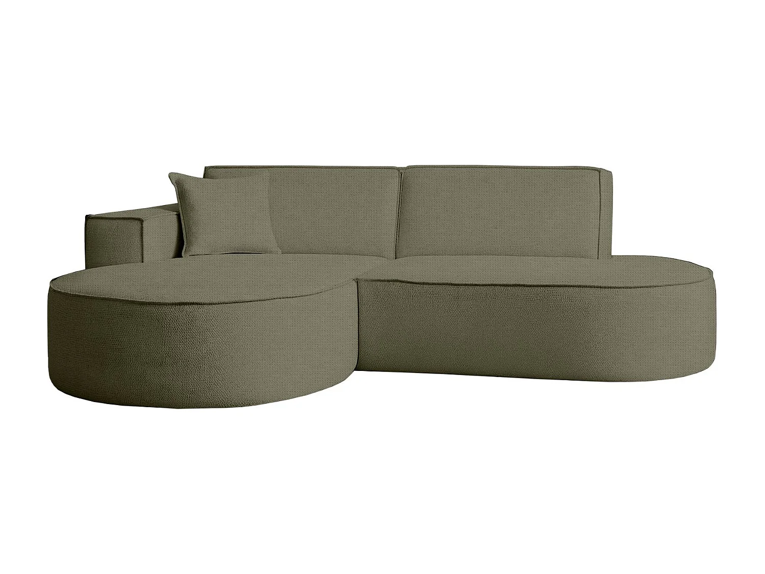 Canapé d'angle Modena Studio tissu Artico, Moss Left