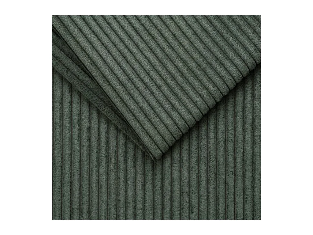 Canapé d'angle avec fonction couchage et coffre de lit, Canapé forme L, Canapé forme L tissu Gabon Zoom Vert Droite