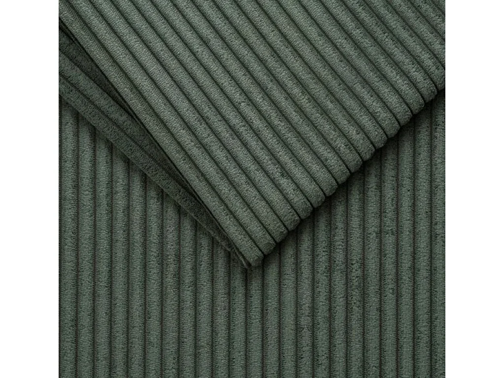 Canapé d'angle avec fonction couchage et coffre de lit, Canapé forme L, Canapé forme L tissu Gabon Zoom Vert Droite