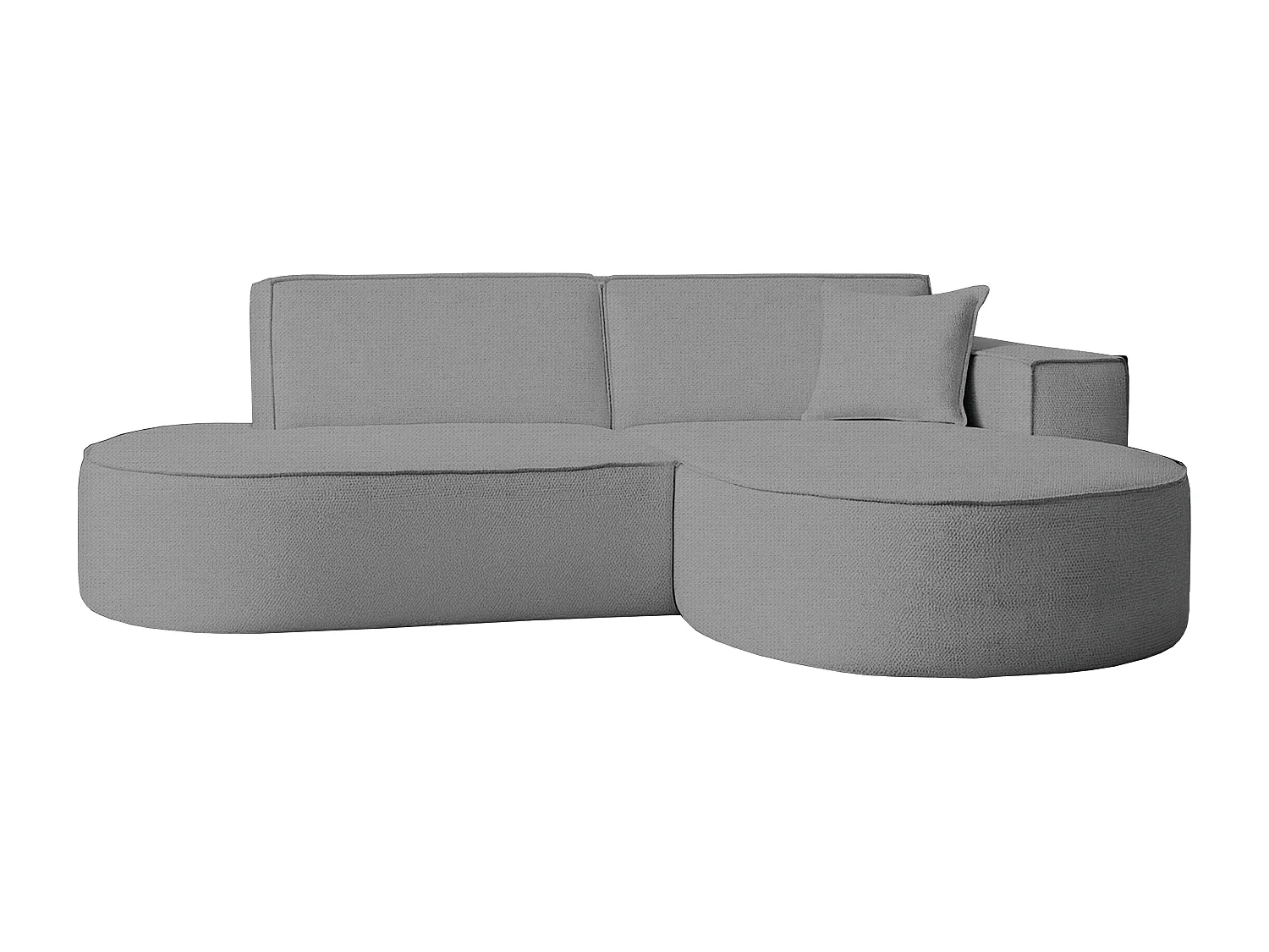Ecksofa Modena Studio Stoff Artico, Cement Rechts