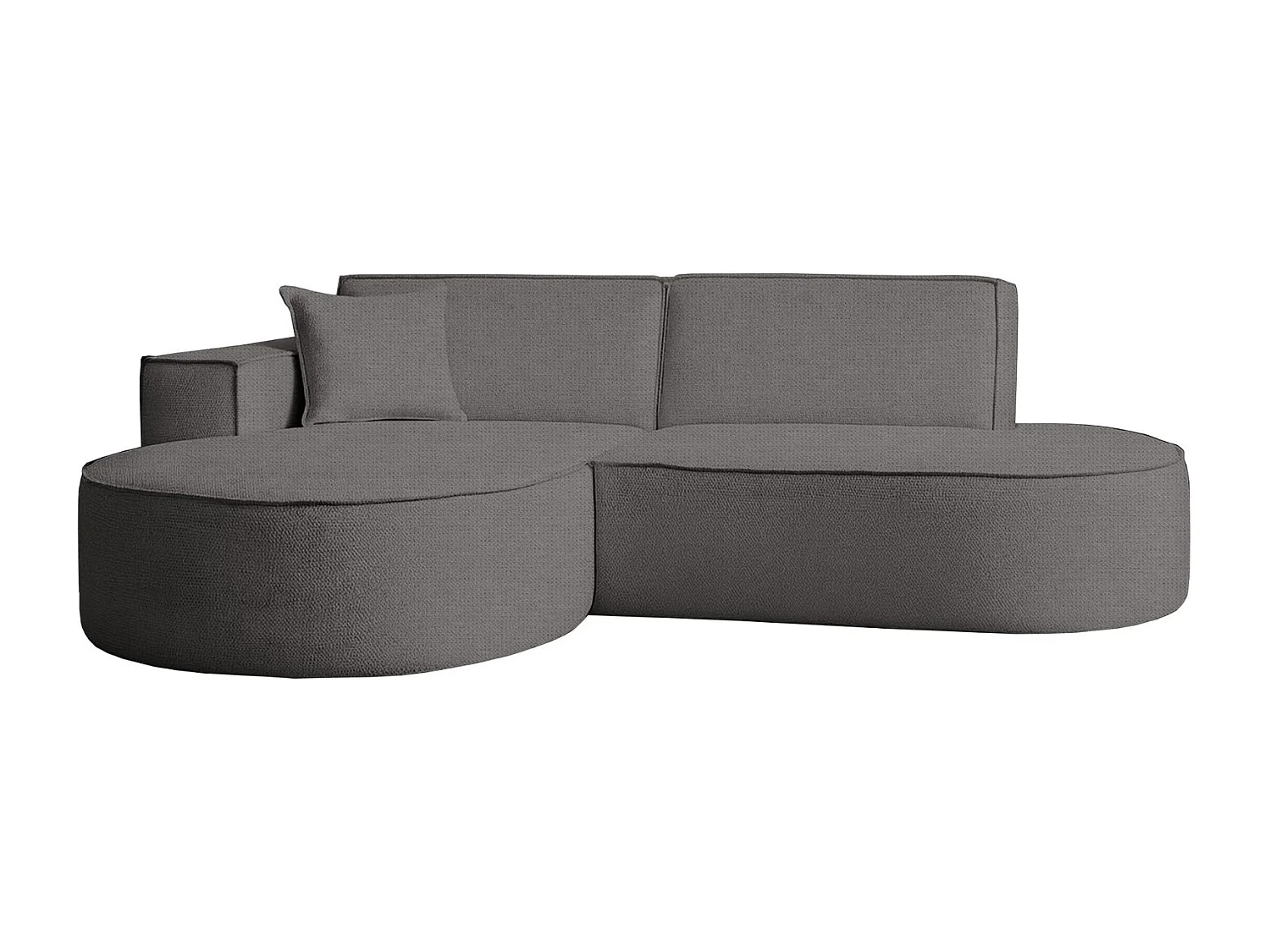 Canapé d'angle Modena Studio tissu Artico, anthracite gauche