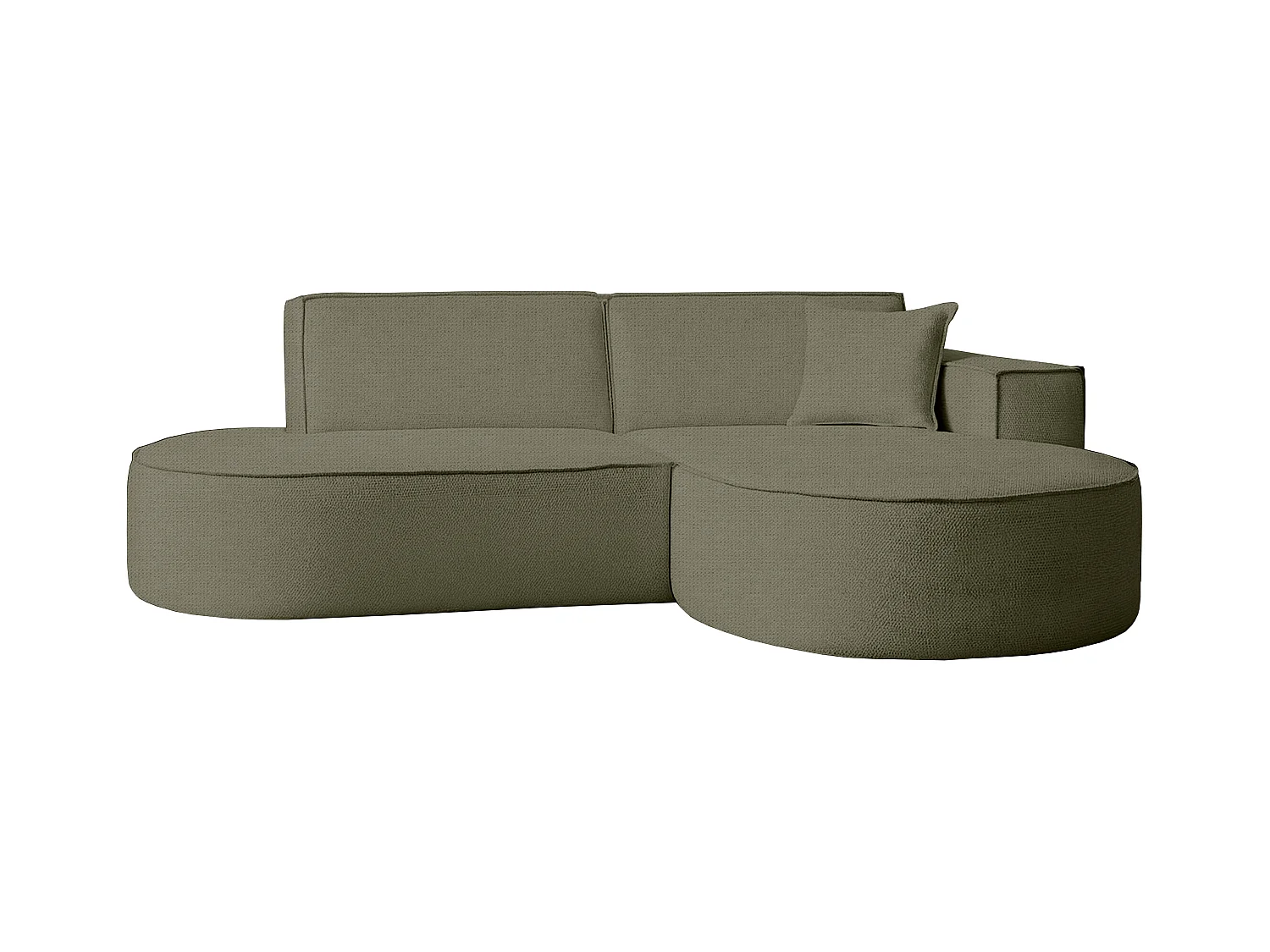 Canapé d'angle Modena Studio tissu Artico, Moss Right