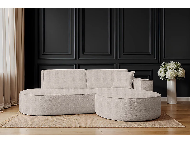 Hoekbank Modena Studio stof Artico, Nata rechts