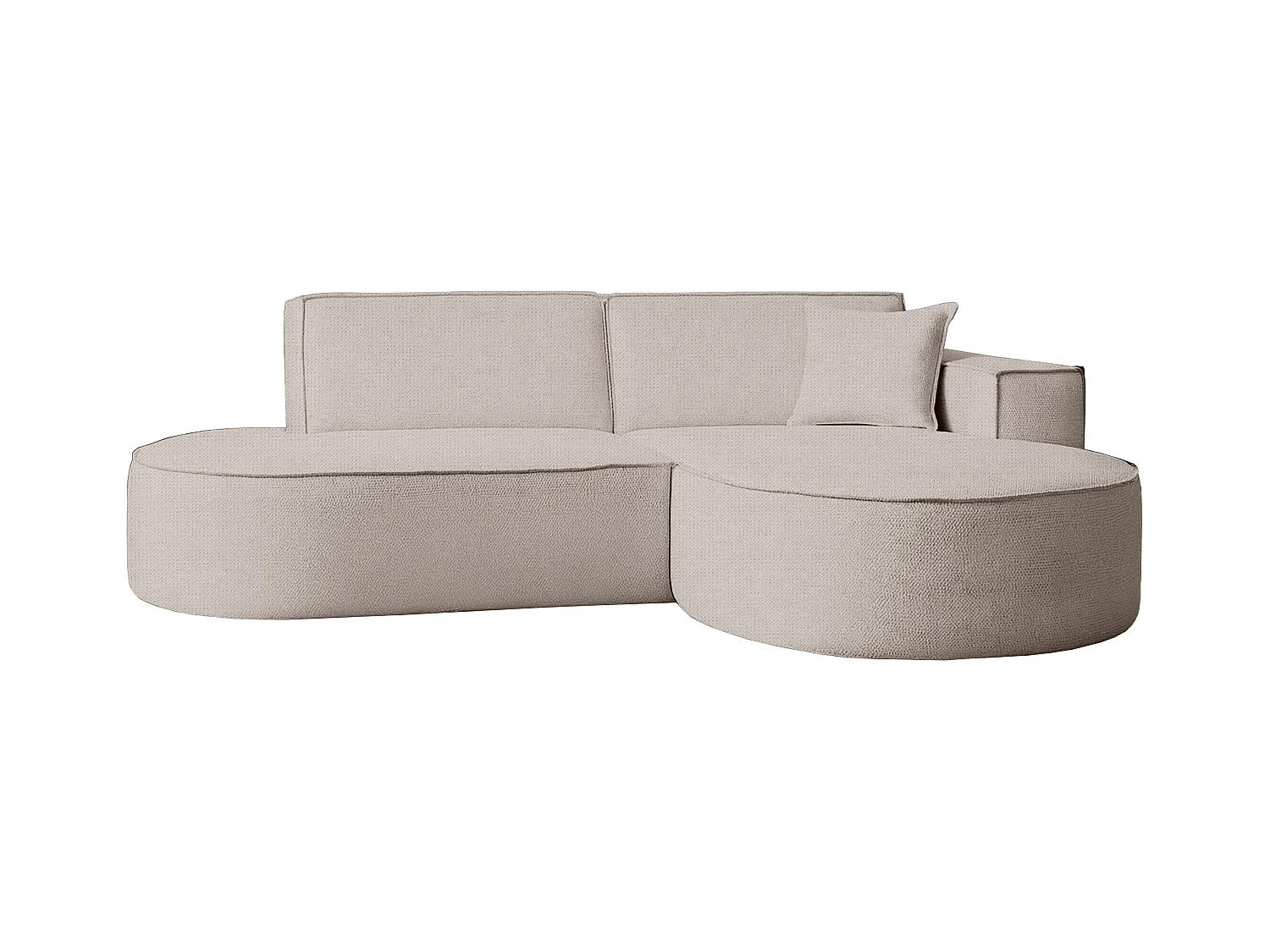 Canapé d'angle Modena Studio tissu Artico, Nata droite