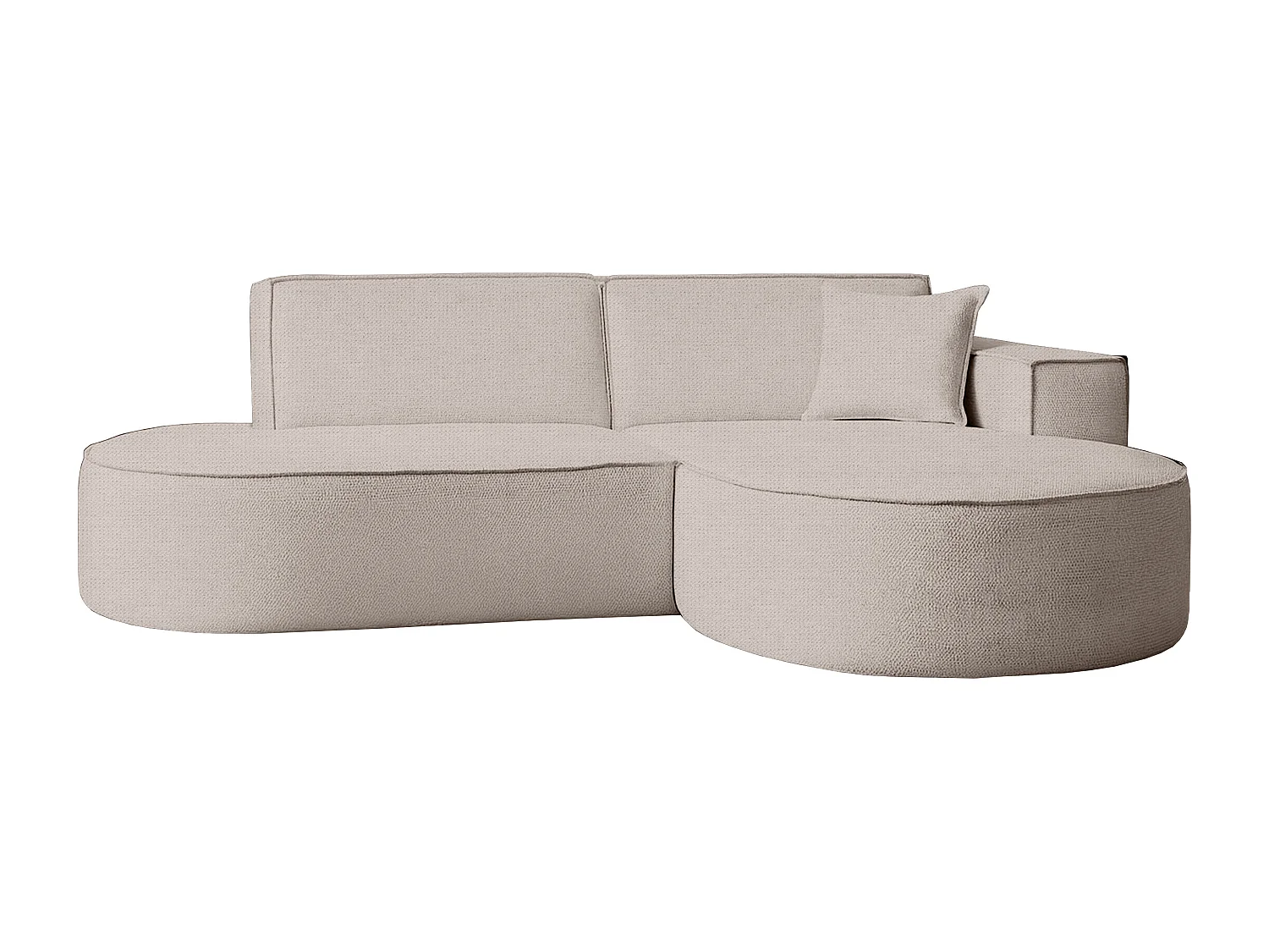 Canapé d'angle Modena Studio tissu Artico, Nata droite