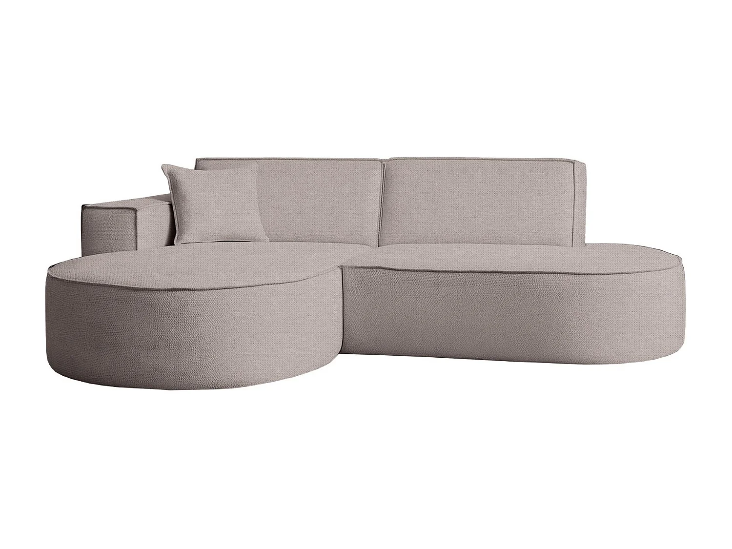 Ecksofa Modena Studio Stoff Artico, Beige Rechts