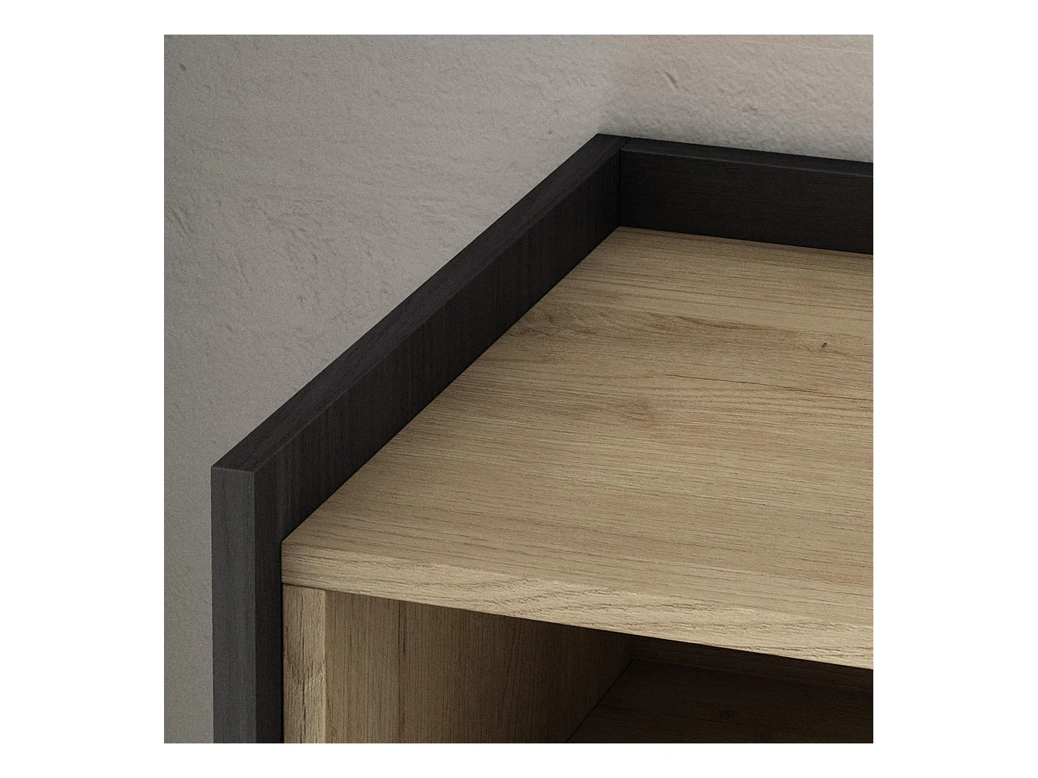 Meuble TV | Banc Télé, 310x50x37 cm, Pour les TV jusqu'à 80", Cheminée électrique, Chêne et noir