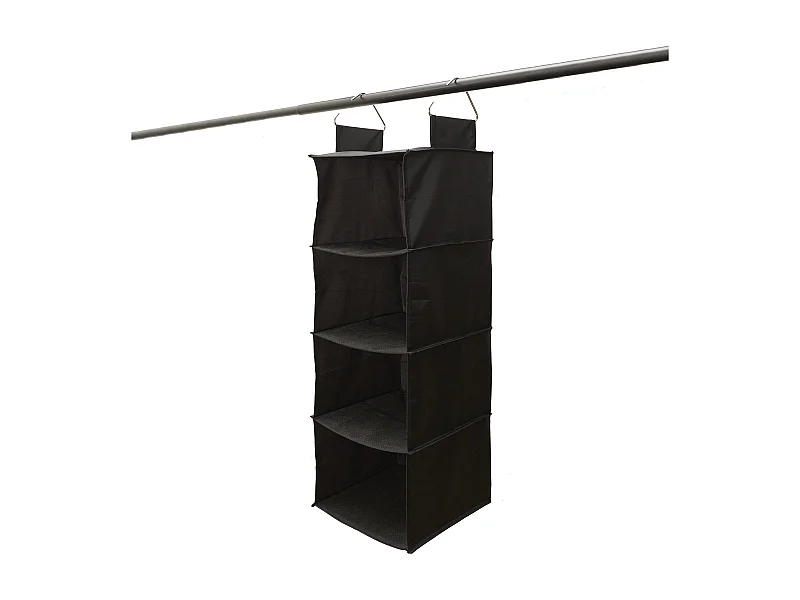 Rangement Suspendu Pliable 30x80cm Noir