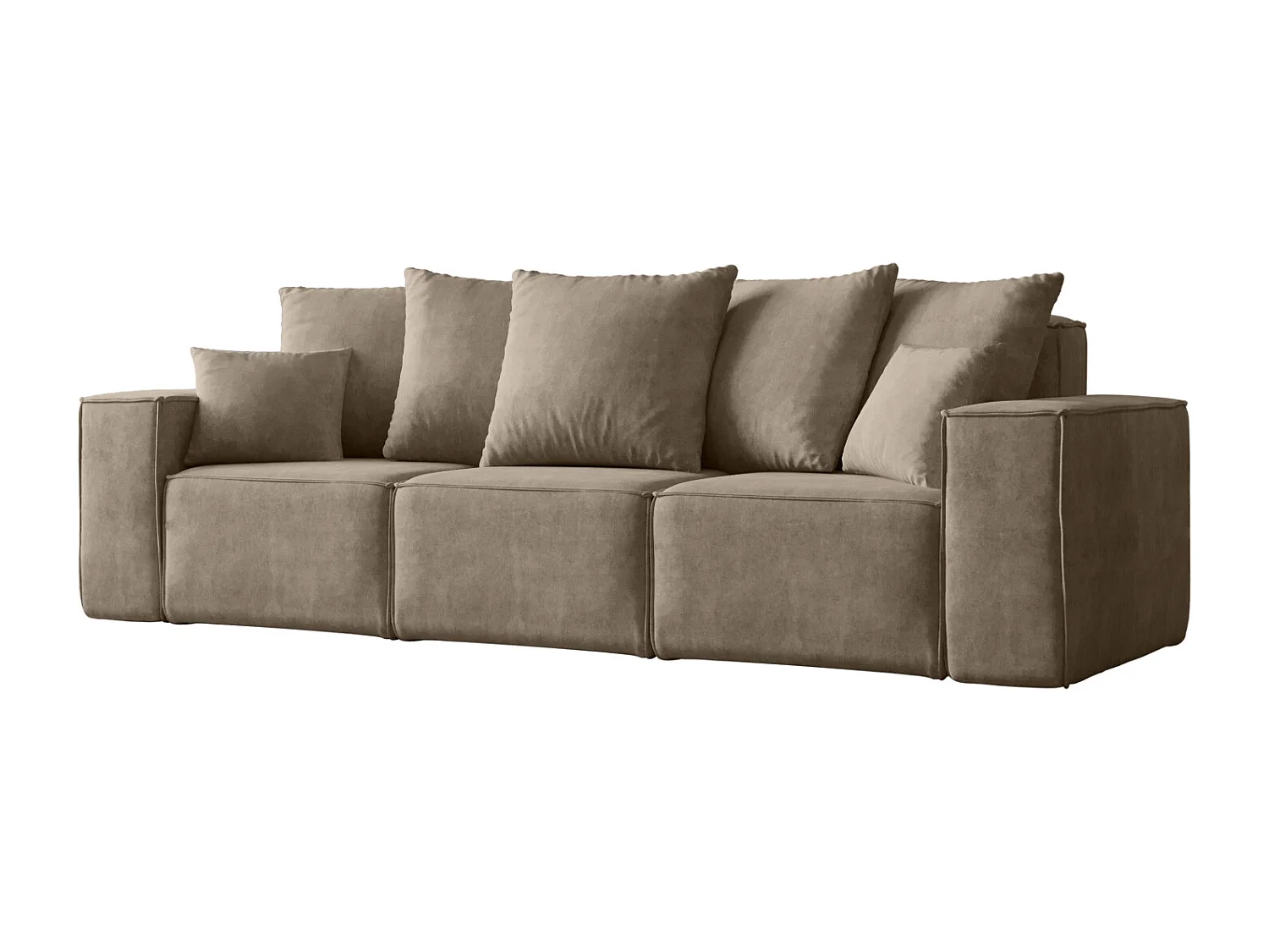 Canapé trois places ELLA, tissu Noel, beige