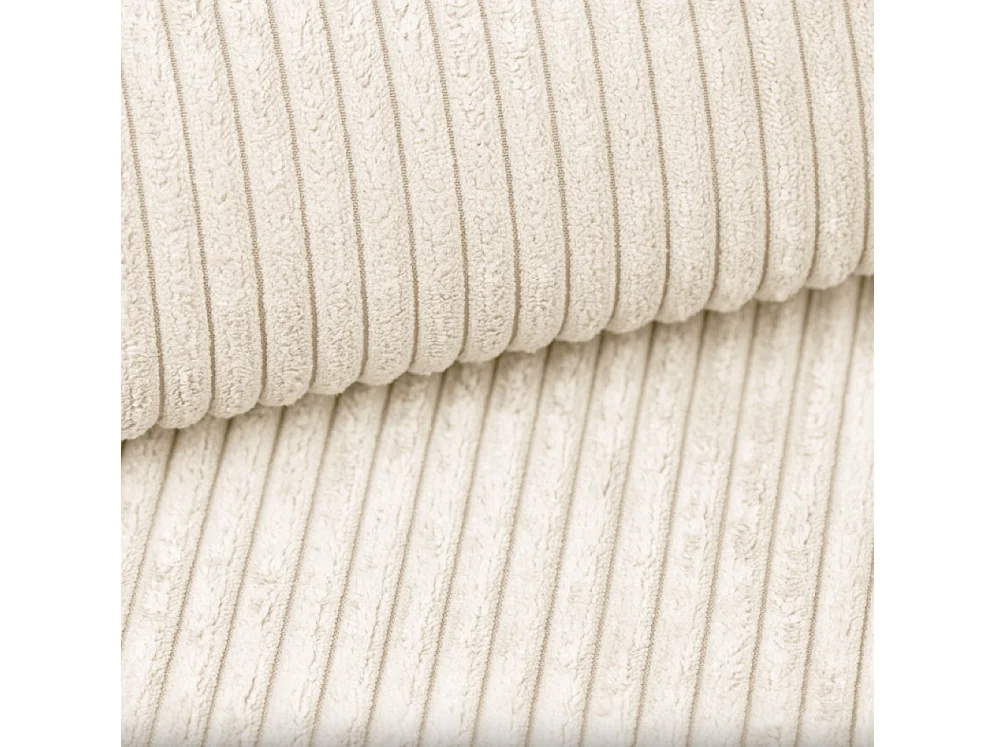 Canapé d'angle ATOMIC avec fonction couchage, tissu Poso, écru, droit