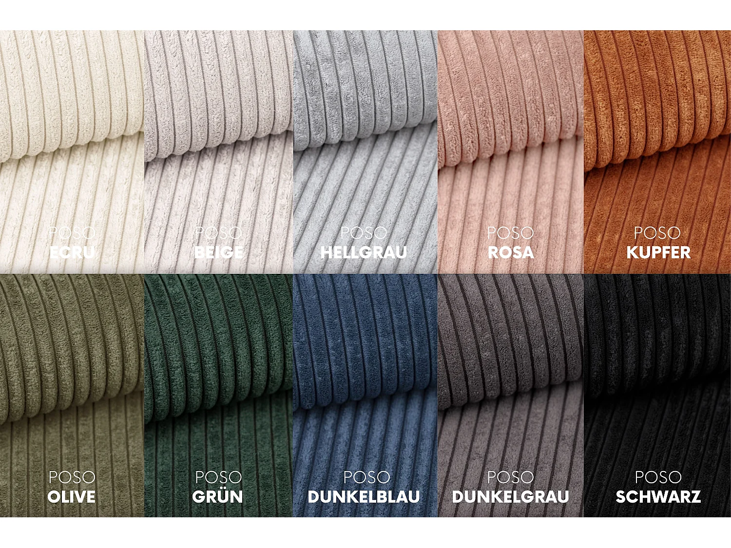 Canapé d'angle ATOMIC avec fonction couchage, tissu Poso, écru, droit