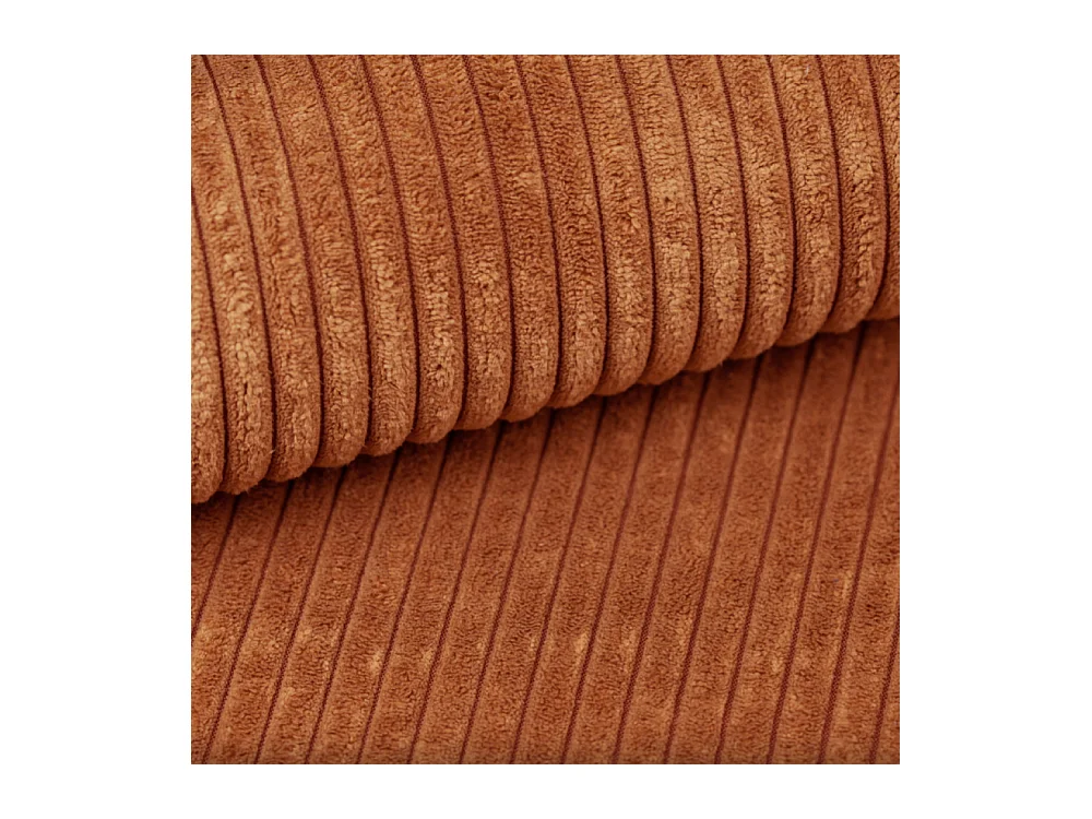 Canapé d'angle ATOMIC avec fonction couchage, tissu Poso, cuivre, droit