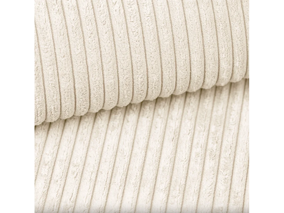 Canapé d'angle ATOMIC avec fonction couchage, tissu Poso, écru, gauche