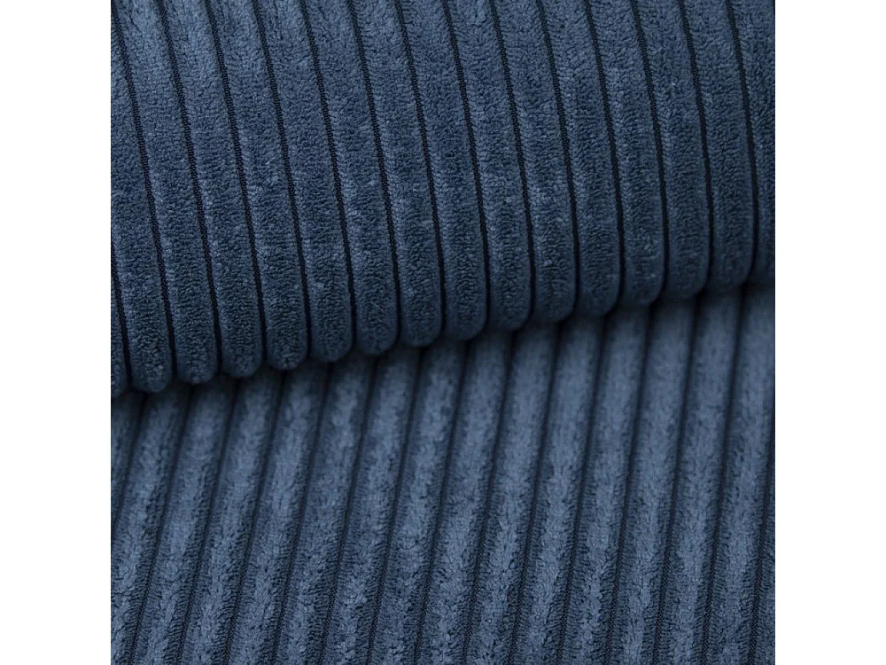 Canapé d'angle ATOMIC avec fonction couchage, tissu Poso, bleu foncé, gauche