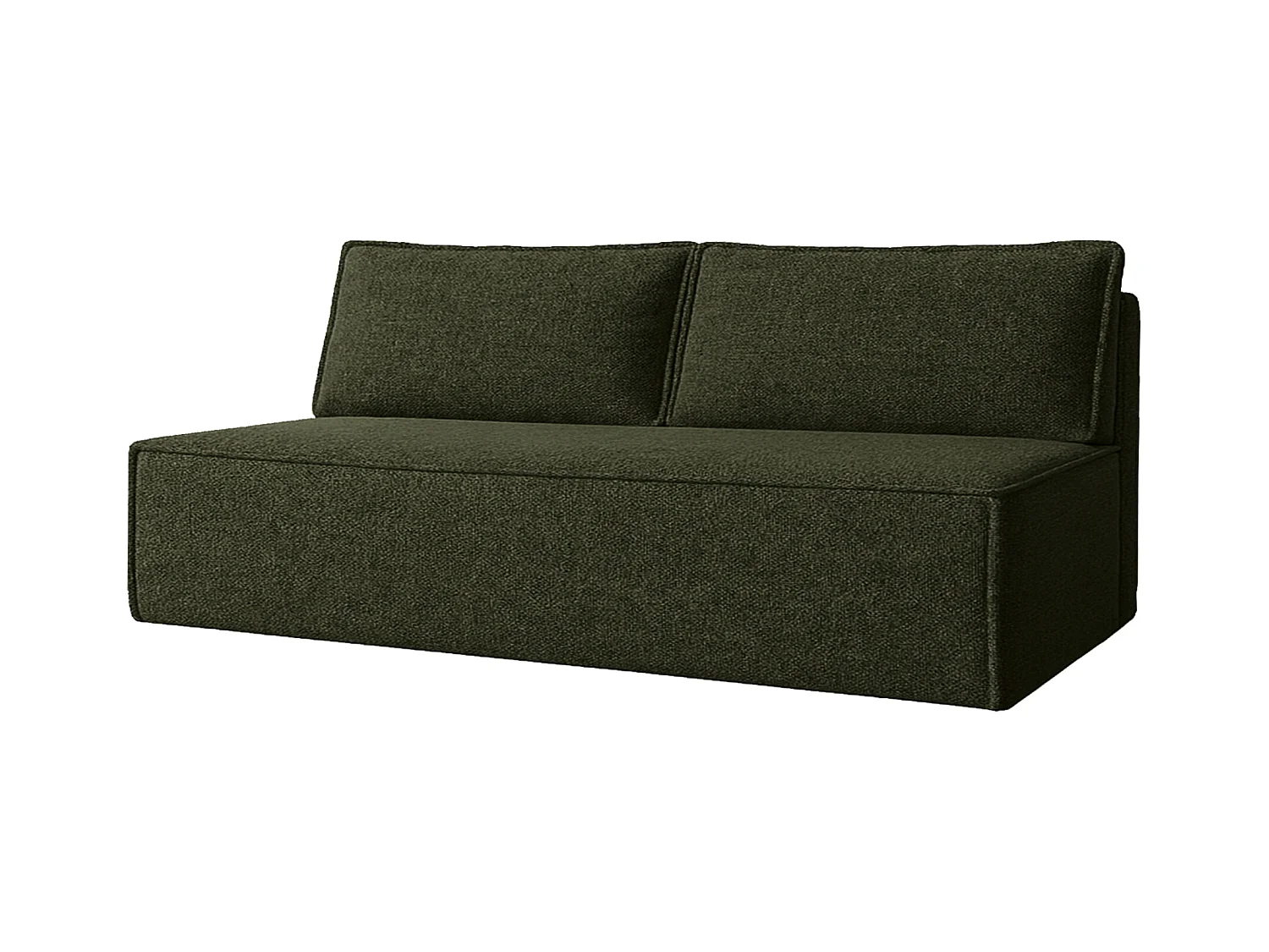 Canapé-lit DUO avec fonction couchage, tissu Verita, vert foncé