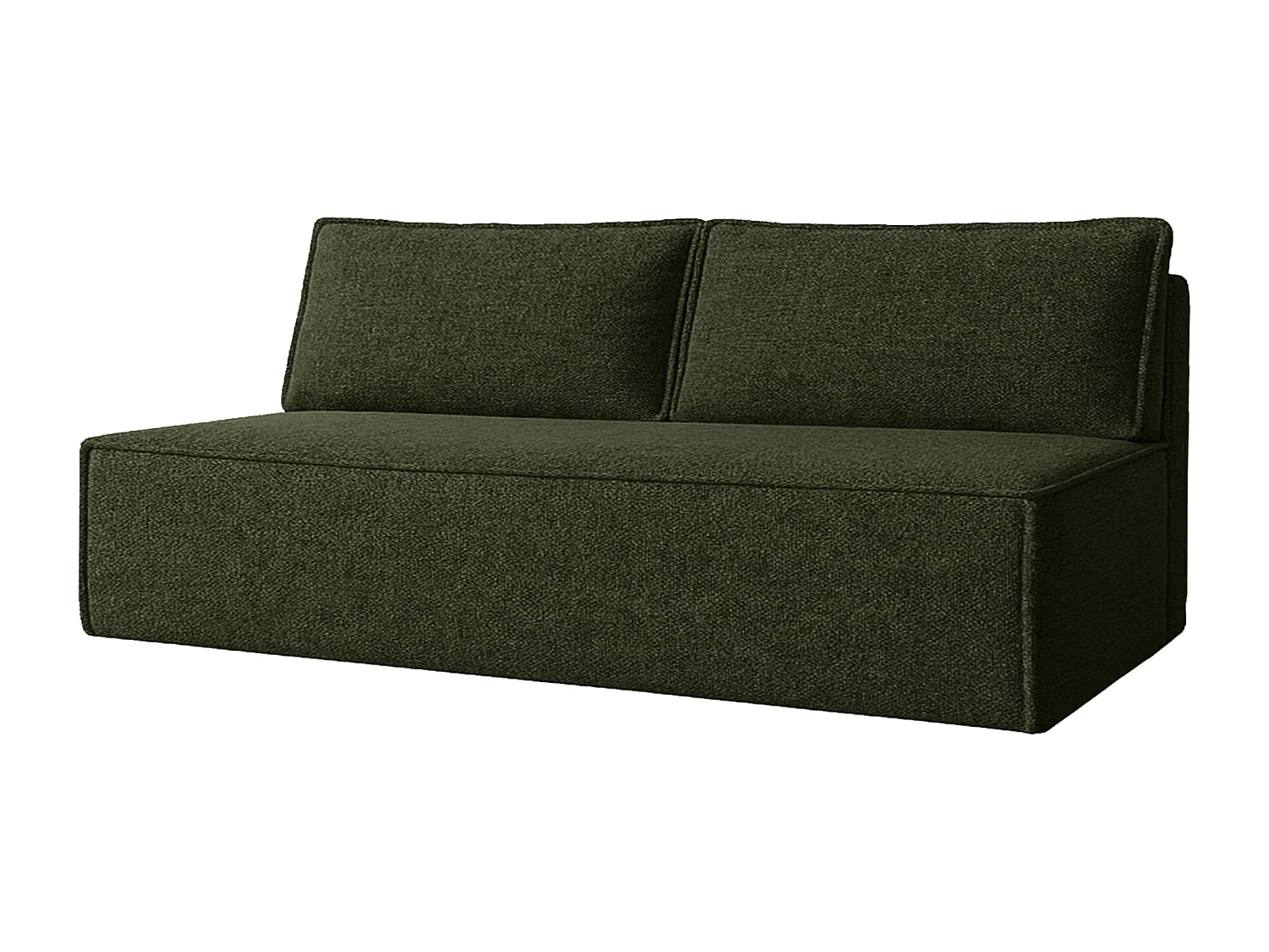 Canapé-lit DUO avec fonction couchage, tissu Verita, vert foncé